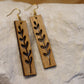 The Lavender - Natural Wood Dangle Earrings