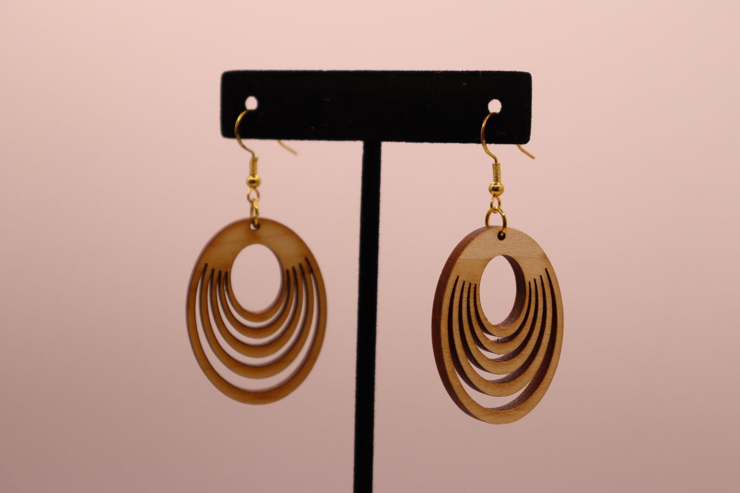 The Eccentric - Handmade natural wood geometric earrings