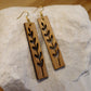 Sustainable jewelry - natural oak wood earrings 